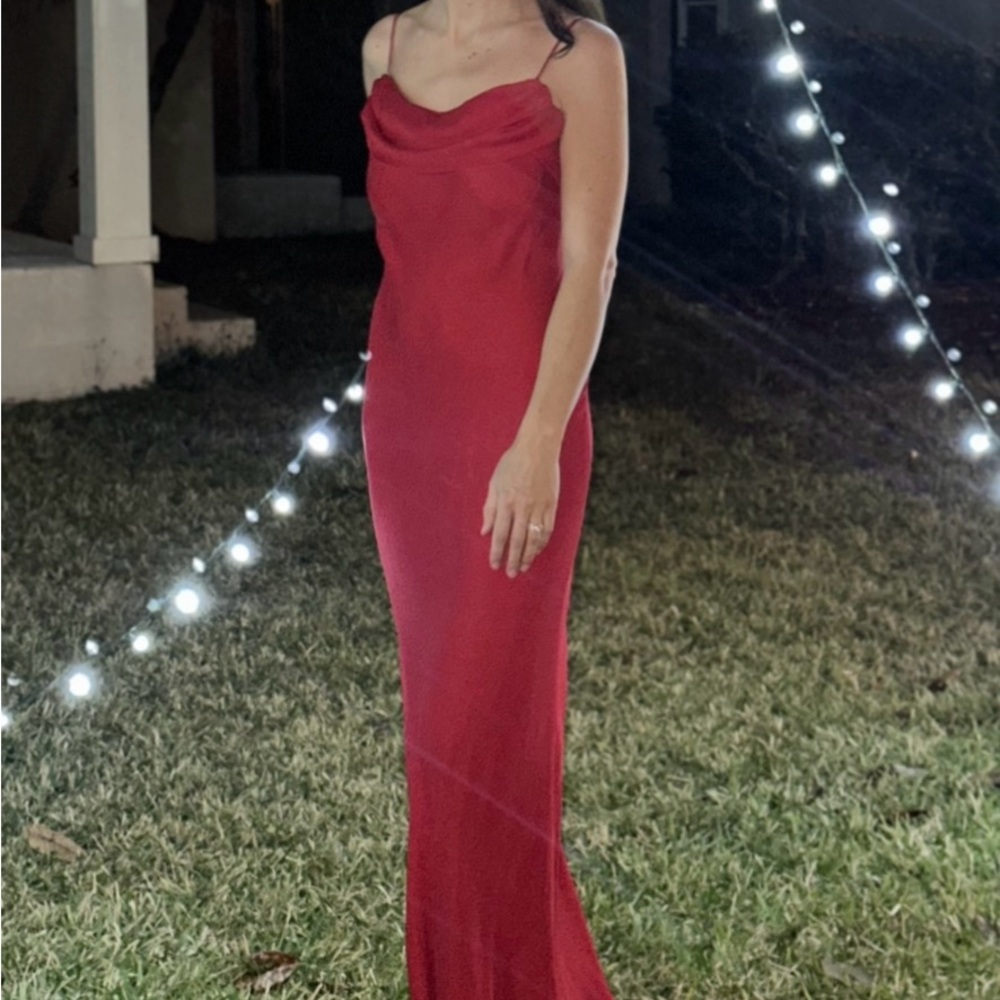 Chic maxi Strapless Red Dress